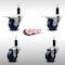 Service Caster 3'' SS Solid Poly Swivel 1-1/8'' Expanding Stem Caster Set 2 Total Lock Brakes, 4PK SCC-SSEXTTL20S314-SPUS-2-S-2-118 - alternate 4